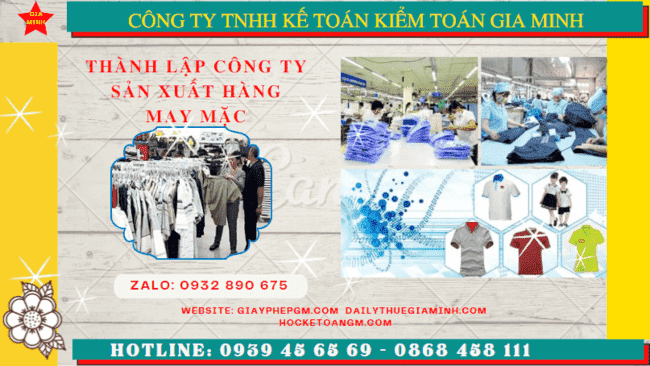 Thủ tục đăng ký kinh doanh công ty sản xuất hàng may mặc tại Sóc Trăng