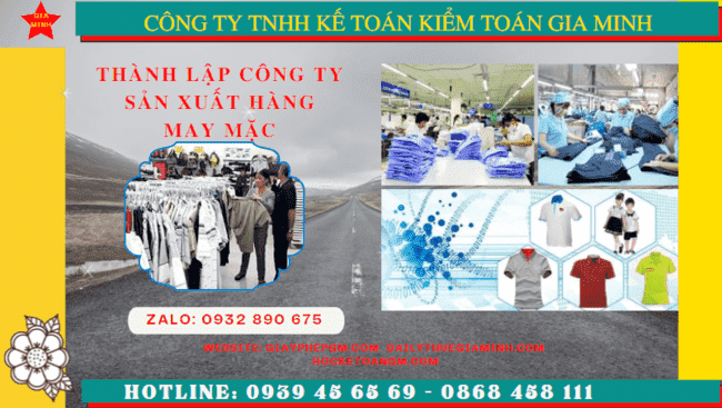 Thành lập công ty sản xuất hàng may mặc tại tây ninh 14 Thủ tục đăng ký kinh doanh công ty sản xuất hàng may mặc tại Tây Ninh