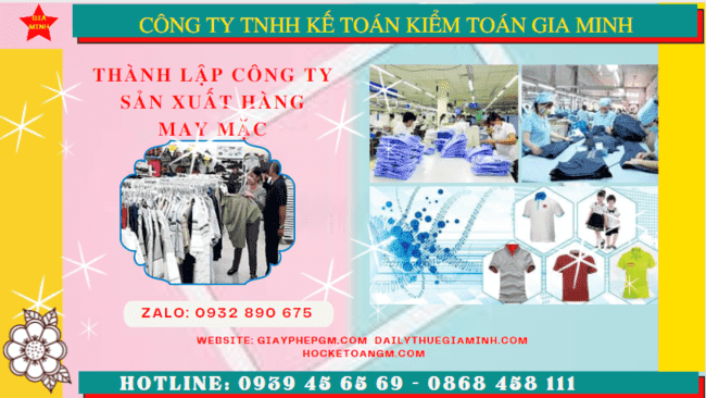 Thành lập công ty sản xuất hàng may mặc tại thái bình 6 Thủ tục đăng ký kinh doanh công ty sản xuất hàng may mặc tại Thái Bình