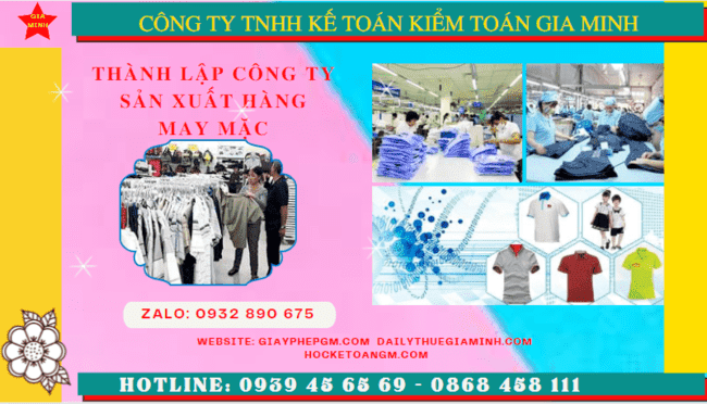Thủ tục đăng ký kinh doanh công ty sản xuất hàng may mặc tại Thành Phố Hà Nội