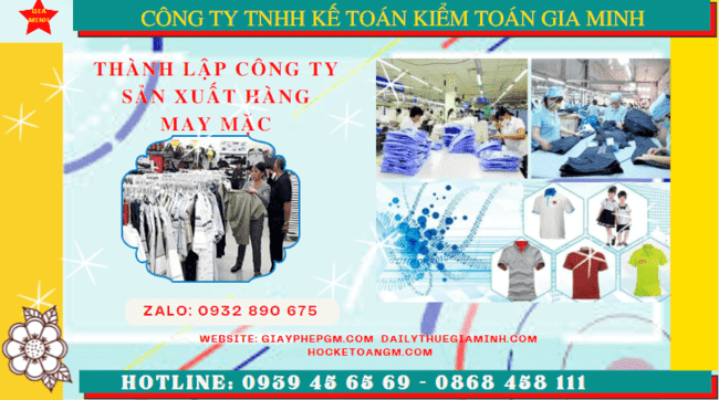 Thủ tục đăng ký kinh doanh công ty sản xuất hàng may mặc tại Yên Bái