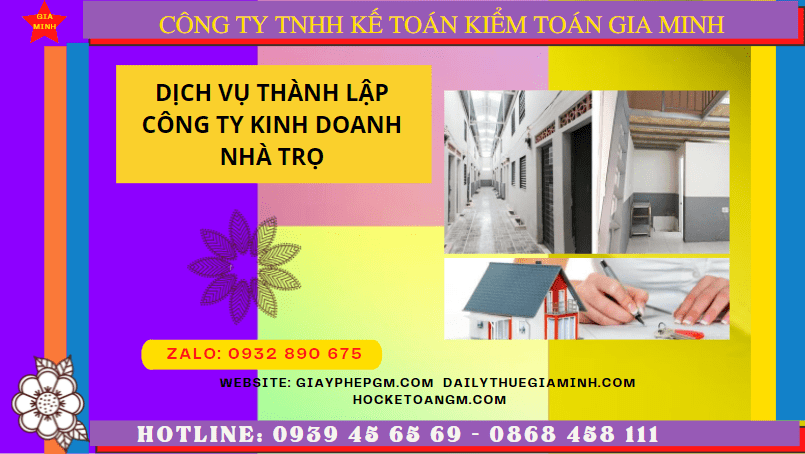 Dịch vụ thành lập công ty kinh doanh nhà trọ tại An Giang