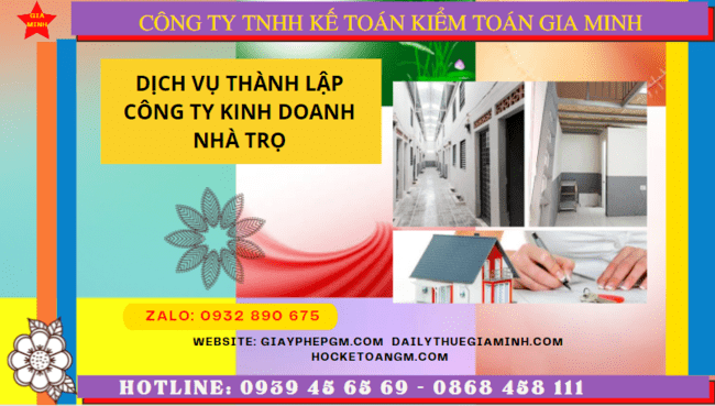 Dịch vụ thành lập công ty kinh doanh nhà trọ tại Bình Thuận