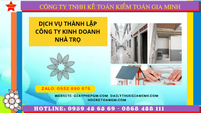 Dịch vụ thành lập công ty kinh doanh nhà trọ tại Thái Bình