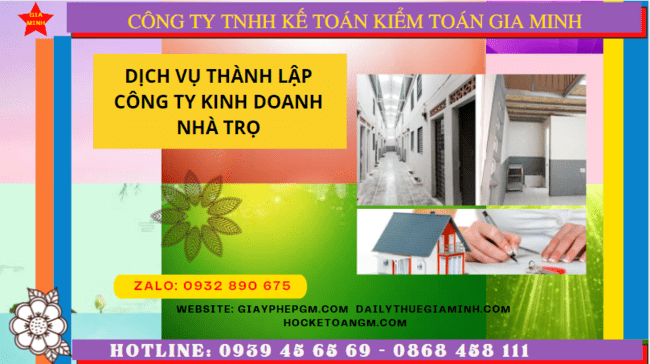 Dịch vụ thành lập công ty kinh doanh nhà trọ tại Thành Phố Cần Thơ