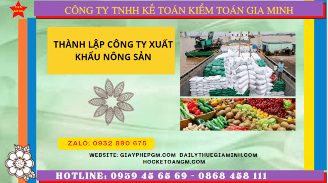 Thủ tục mở công ty xuất khẩu nông sản tại Bà Rịa Vũng Tàu