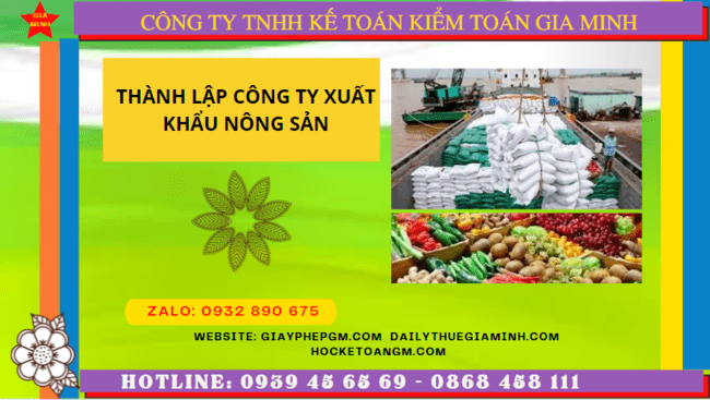 Thủ tục mở công ty xuất khẩu nông sản tại Bến Tre