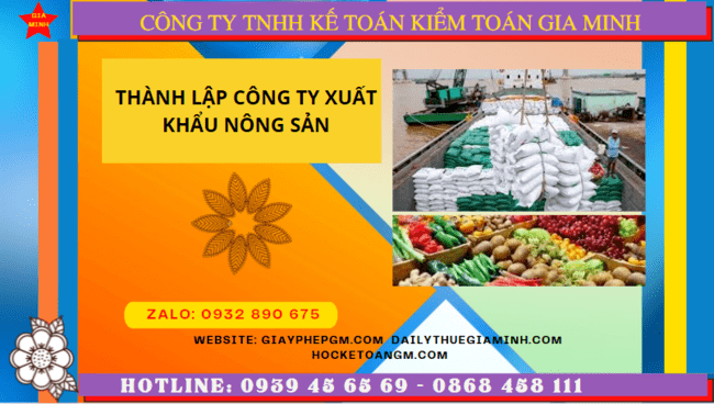 Thủ tục mở công ty xuất khẩu nông sản tại Bình Phước