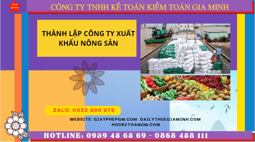 Thủ tục mở công ty xuất khẩu nông sản tại Bình Thuận