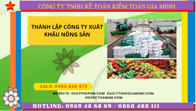 Thủ tục mở công ty xuất khẩu nông sản tại Cần Thơ