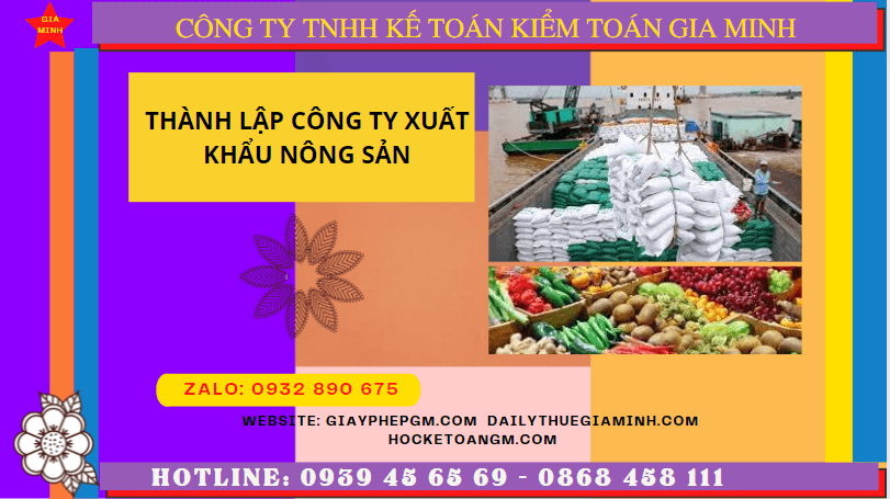 Thành lập công ty xuất khẩu nông sản tại điện biên 6 Thủ tục mở công ty xuất khẩu nông sản tại Điện Biên