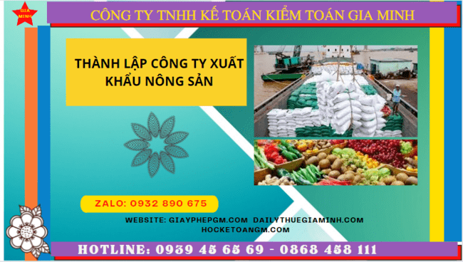 Thủ tục mở công ty xuất khẩu nông sản tại Đồng Nai