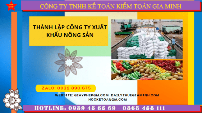 Thủ tục mở công ty xuất khẩu nông sản tại Hà Giang