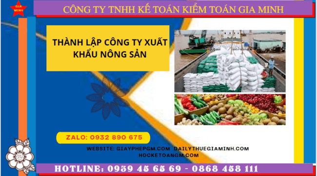 Thủ tục mở công ty xuất khẩu nông sản tại Hà Nội