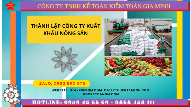 Thủ tục mở công ty xuất khẩu nông sản tại Hải Phòng