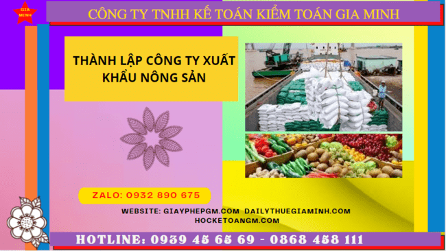 Thành lập công ty xuất khẩu nông sản tại Hưng Yên - Dịch vụ chất lượng và uy tín 10 Thủ tục mở công ty xuất khẩu nông sản tại Hưng Yên
