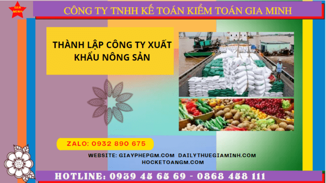 Dịch vụ thành lập công ty xuất khẩu nông sản tại Khánh Hòa | Trọn gói, nhanh chóng 6 Thủ tục mở công ty xuất khẩu nông sản tại Khánh Hòa