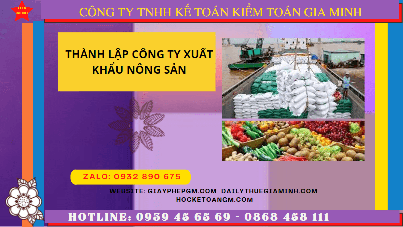 Thủ tục mở công ty xuất khẩu nông sản tại Kiên Giang