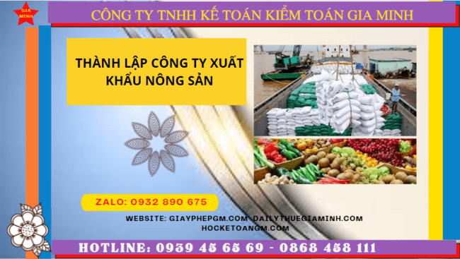 Thành lập công ty xuất khẩu nông sản tại lai châu 6 Thủ tục mở công ty xuất khẩu nông sản tại Lai Châu