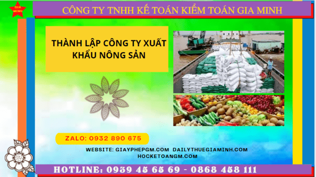 Thủ tục mở công ty xuất khẩu nông sản tại Long An