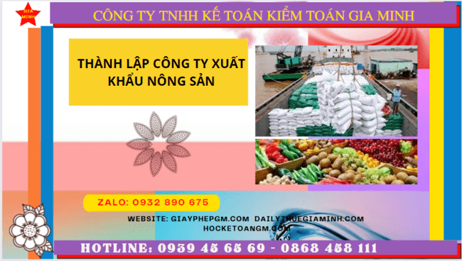 Thủ tục mở công ty xuất khẩu nông sản tại Nghệ An