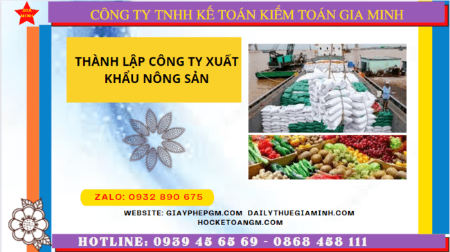 Thủ tục mở công ty xuất khẩu nông sản tại Nha Trang