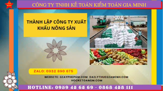 Thủ tục mở công ty xuất khẩu nông sản tại Ninh Thuận