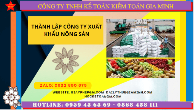 Thủ tục mở công ty xuất khẩu nông sản tại Phú Yên