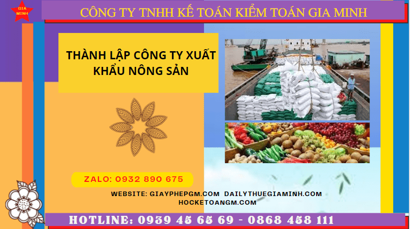 Thủ tục mở công ty xuất khẩu nông sản tại Sóc Trăng