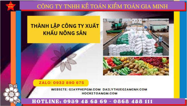 Thủ tục mở công ty xuất khẩu nông sản tại Thanh Hóa