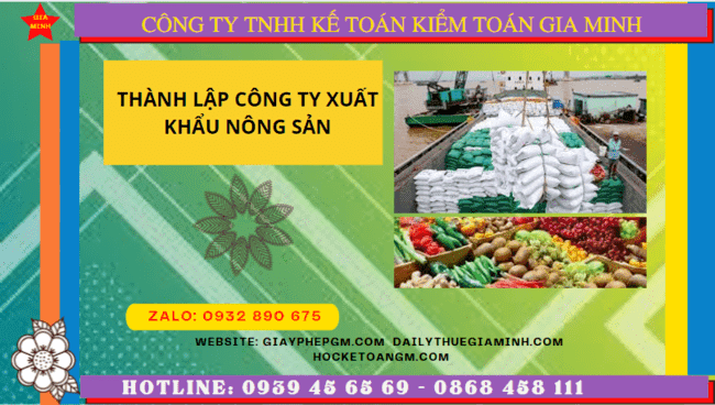 Thủ tục mở công ty xuất khẩu nông sản tại Thành Phố Hải Phòng