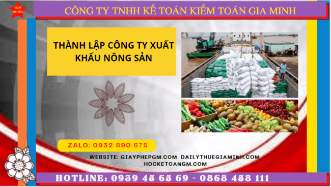 Thủ tục mở công ty xuất khẩu nông sản tại Thành Phố Thủ Đức 