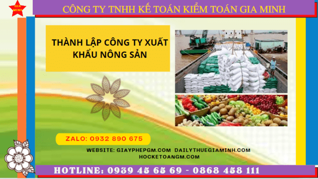 Thủ tục mở công ty xuất khẩu nông sản tại Thừa Thiên Huế