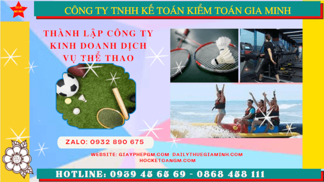 Thủ tục thành lập công ty kinh doanh dịch vụ thể thao tại Bắc Giang