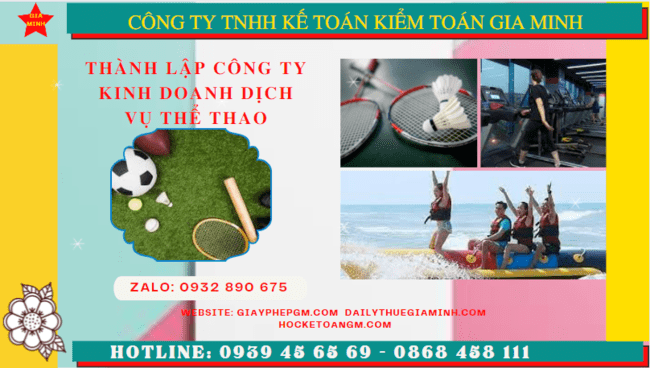 Thủ tục thành lập công ty kinh doanh dịch vụ thể thao tại Bắc Ninh 