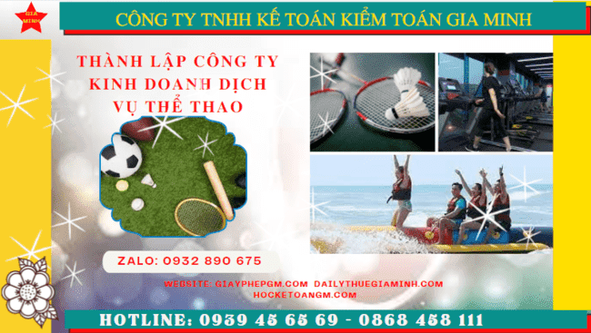 Thủ tục thành lập công ty kinh doanh dịch vụ thể thao tại Bình Phước