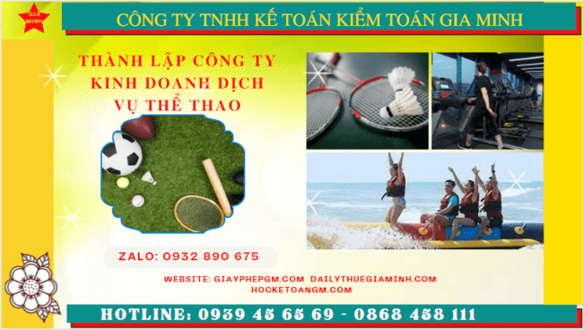 Thủ tục thành lập công ty kinh doanh dịch vụ thể thao tại Cần Thơ