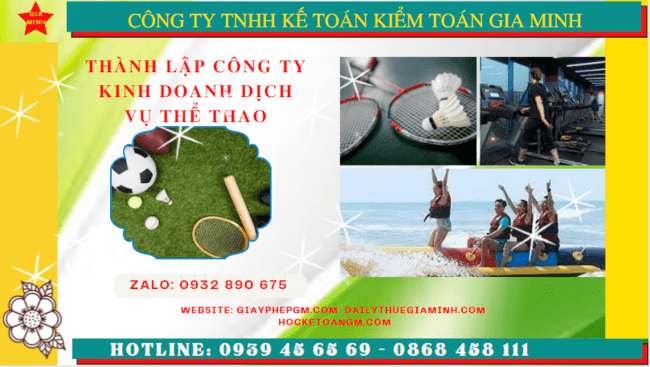 Thủ tục thành lập công ty kinh doanh dịch vụ thể thao tại Đồng Tháp