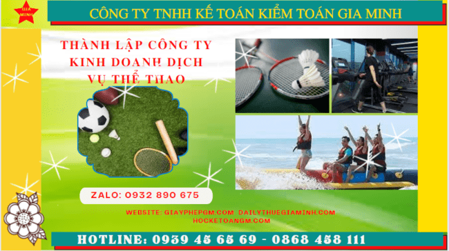 Thủ tục thành lập công ty kinh doanh dịch vụ thể thao tại Hà Nội