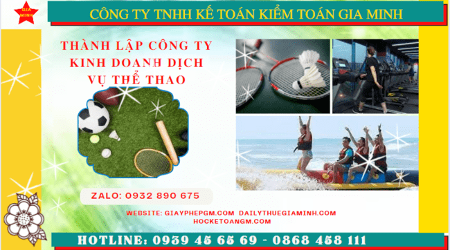 Thủ tục thành lập công ty kinh doanh dịch vụ thể thao tại Hà Tĩnh