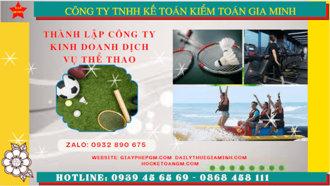Thủ tục thành lập công ty kinh doanh dịch vụ thể thao tại Hòa Bình