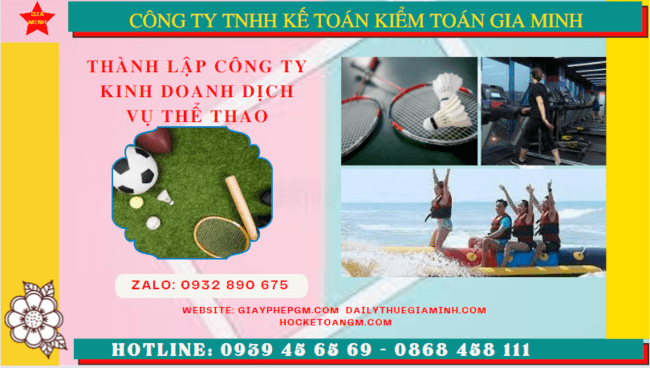 Thủ tục thành lập công ty kinh doanh dịch vụ thể thao tại Huế