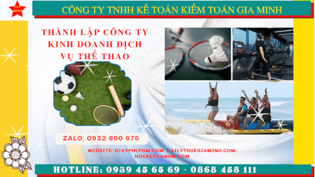 Thủ tục thành lập công ty kinh doanh dịch vụ thể thao tại Kiên Giang