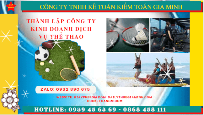Thủ tục thành lập công ty kinh doanh dịch vụ thể thao tại Lai Châu
