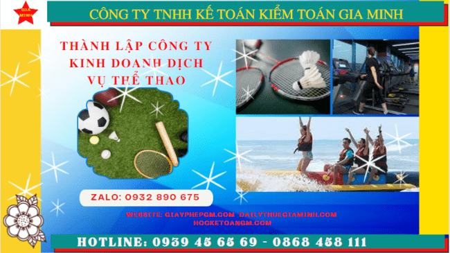 Thủ tục thành lập công ty kinh doanh dịch vụ thể thao tại Ninh Bình