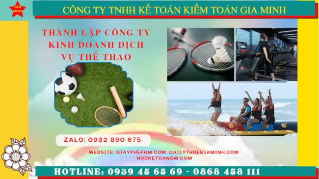 Thủ tục thành lập công ty kinh doanh dịch vụ thể thao tại Ninh Thuận