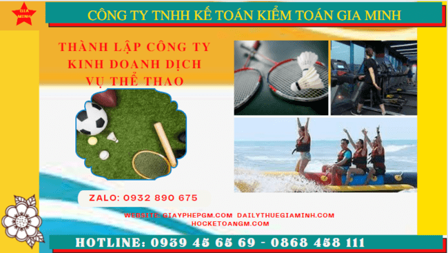 Thủ tục thành lập công ty kinh doanh dịch vụ thể thao tại Phú Yên