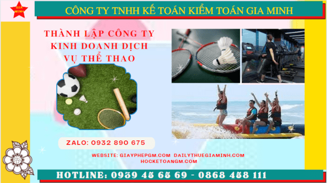 Thủ tục thành lập công ty kinh doanh dịch vụ thể thao tại Quảng Nam