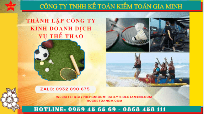 Thủ tục thành lập công ty kinh doanh dịch vụ thể thao tại Sóc Trăng