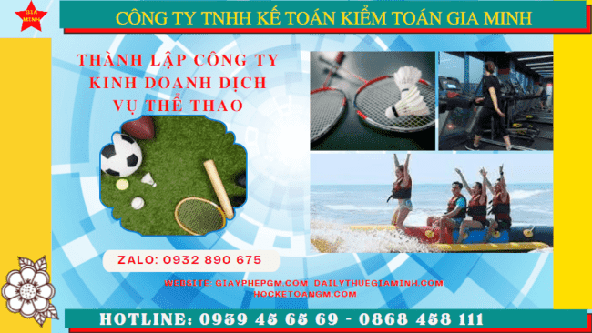 Thủ tục thành lập công ty kinh doanh dịch vụ thể thao tại Thanh Hóa